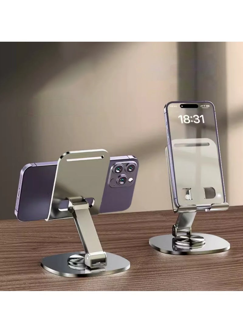 Bamboo - Portable Metal Mobile Stand, Adjustable Phone Stand, 360-Degree Universal Phone Holder,Stable Alloy Mobile Phone Holder for All Phone - Image 1