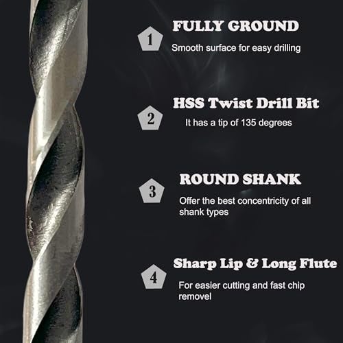 Inditrust DM 13 Piece HSS Drill Bit Set for Metal, Wood & Plastic | High Speed Steel Twist Drill Bits Kit for Electric Drill Machine | Precision Cutting Heavy Duty Drill Bits (Without Box) - Image 3