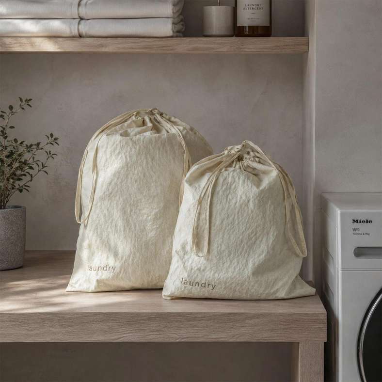 Pan Home Rikit Laundry Pouch with Drawstring 33x40cm - Natural - 261PSF9900144 - Image 3