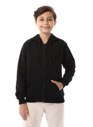 Boys Hooded Long Sleeves Plain Side Pockets Sweatshirt _ Black - pzsku/ZE5A62C36CA941ED189C4Z/45/1756640661/b137f60c-1454-45f1-b89b-b09c42e94506