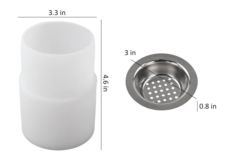 XMOX High Cup Candle Jar Silicone Molds Incense Burners Mug Silicone Mold for Resin, Flower Pot Vase Concrete, Cement Aromatherapy Jar, Modern Geometric Silicone Mold for DIY Plaster Cast Cement Mould - Image 2