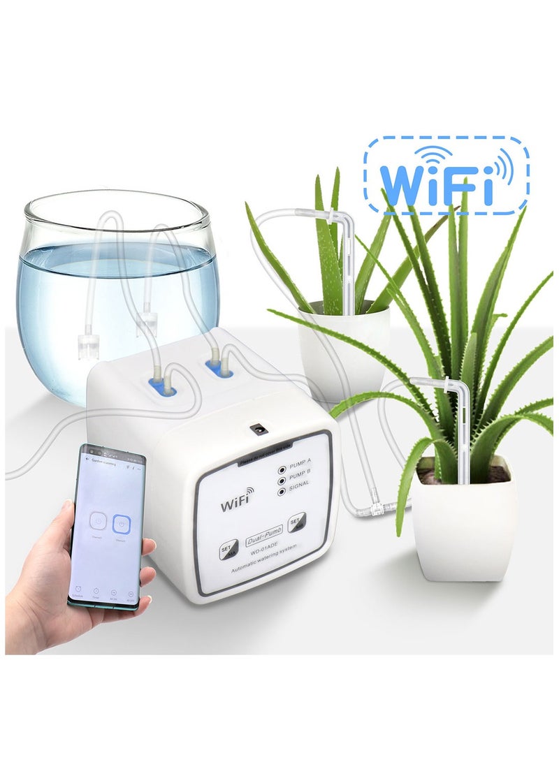 Generic Smart Wi-Fi Automatic Irrigation System with Timer, Dual Pumps & Accessories – Remote App Control for Indoor & Outdoor Plants  - Image 1
