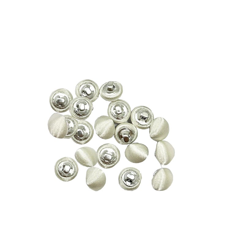 ZUYPSK ZUYPSK Tuxedo Bridal Covered Buttons Smooth Satin Covered Metal Shank Buttons for Suits Gowns 20Pack White 10mm 