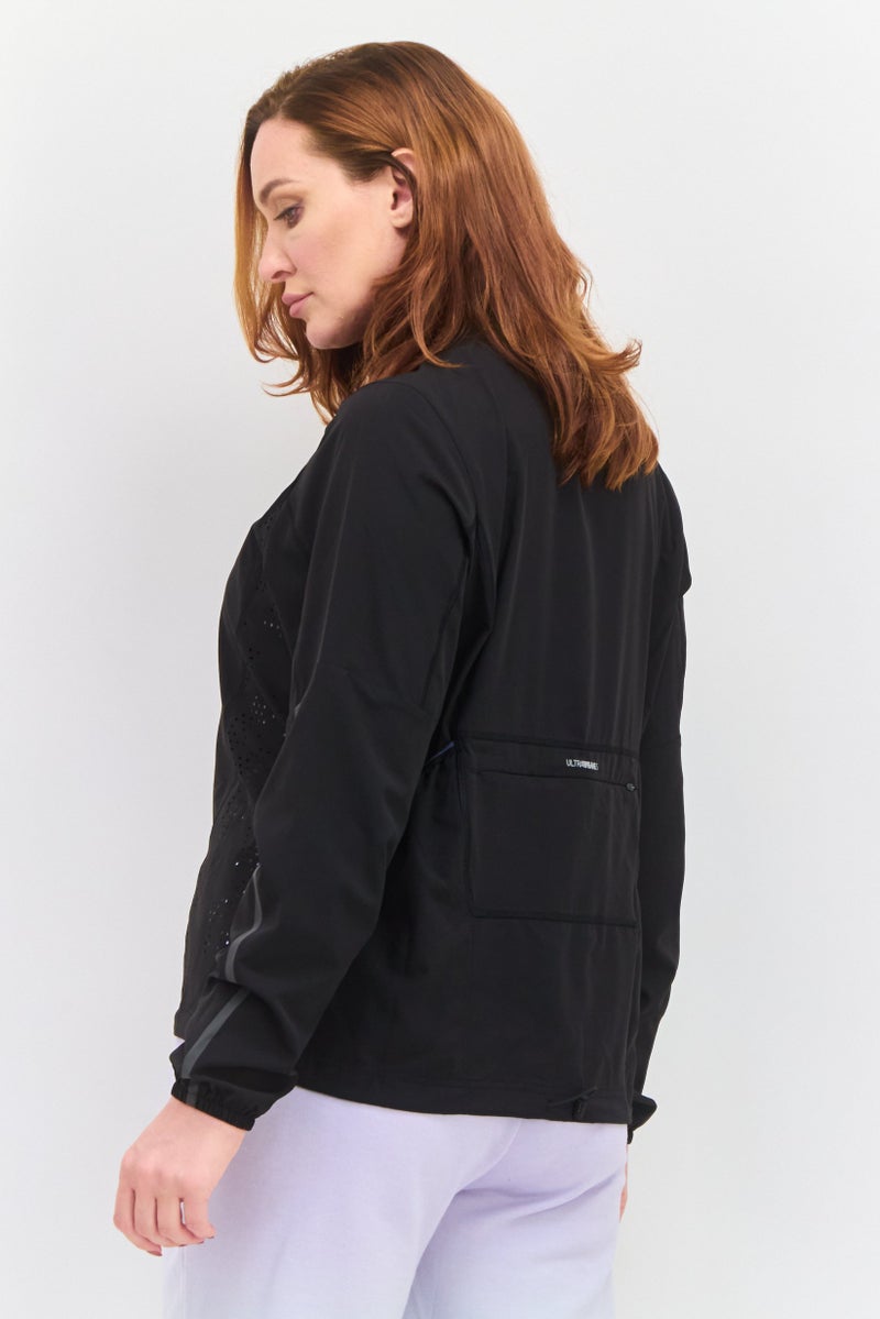 PUMA جاكيت تدريب طويل الأكمام للنساء، رياضي، أسود - Image 4