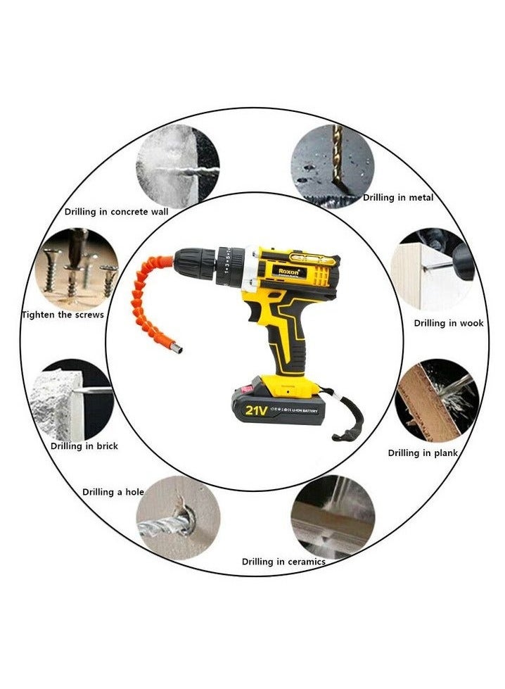 Premium Quality 21V Cordless Impact Cordless Screwdriver Drill Machine and Tool Kit With 2 Li-ion Rechargeable Battery 1500 MAh  - Image 3