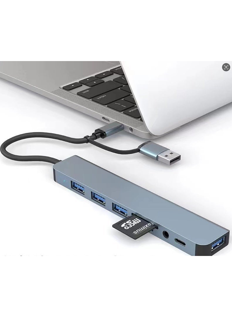 MUMO USB C Hub USB Splitter,8 in 1 USB Extender,Multiport USB Splitter Adapter,Expansion Dock,Adapter USB Hub,Data Transfer Ports,Charging Port for iPad Pro/Laptop/Phones, Flash Drive, Hdd, Console, Printer, Camera,Keyborad, Mouse - Image 5