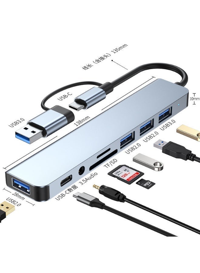 MUMO USB C Hub USB Splitter,8 in 1 USB Extender,Multiport USB Splitter Adapter,Expansion Dock,Adapter USB Hub,Data Transfer Ports,Charging Port for iPad Pro/Laptop/Phones, Flash Drive, Hdd, Console, Printer, Camera,Keyborad, Mouse - Image 3