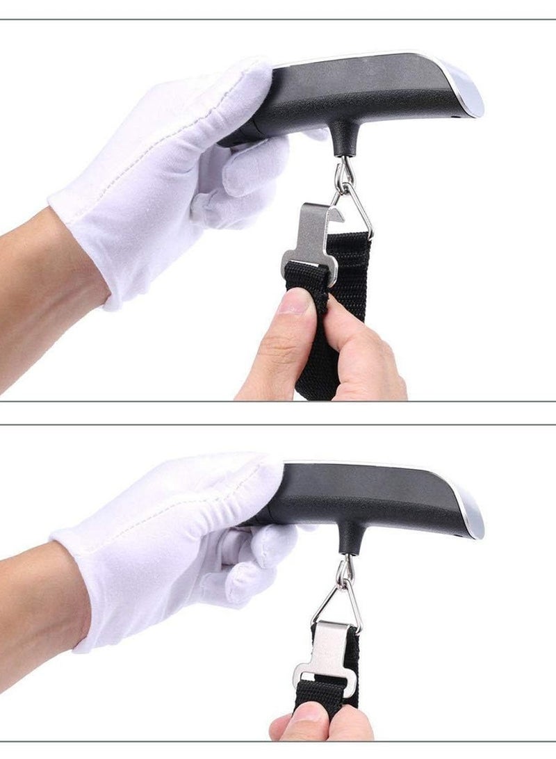 ليمتليس ميزان أمتعة معلق رقمي لا حدود له، مقياس أمتعة محمول باليد لميزان حقيبة السفر للسفر مع شاشة LCD 50 كجم/110 رطل - Image 2