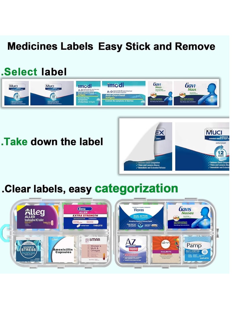 عام منظم حبوب منع الحمل الكبير مع الملصقات ، منظم حبوب منع الحمل ، حالة حبوب منع الحمل الأساسية للسفر - Image 4