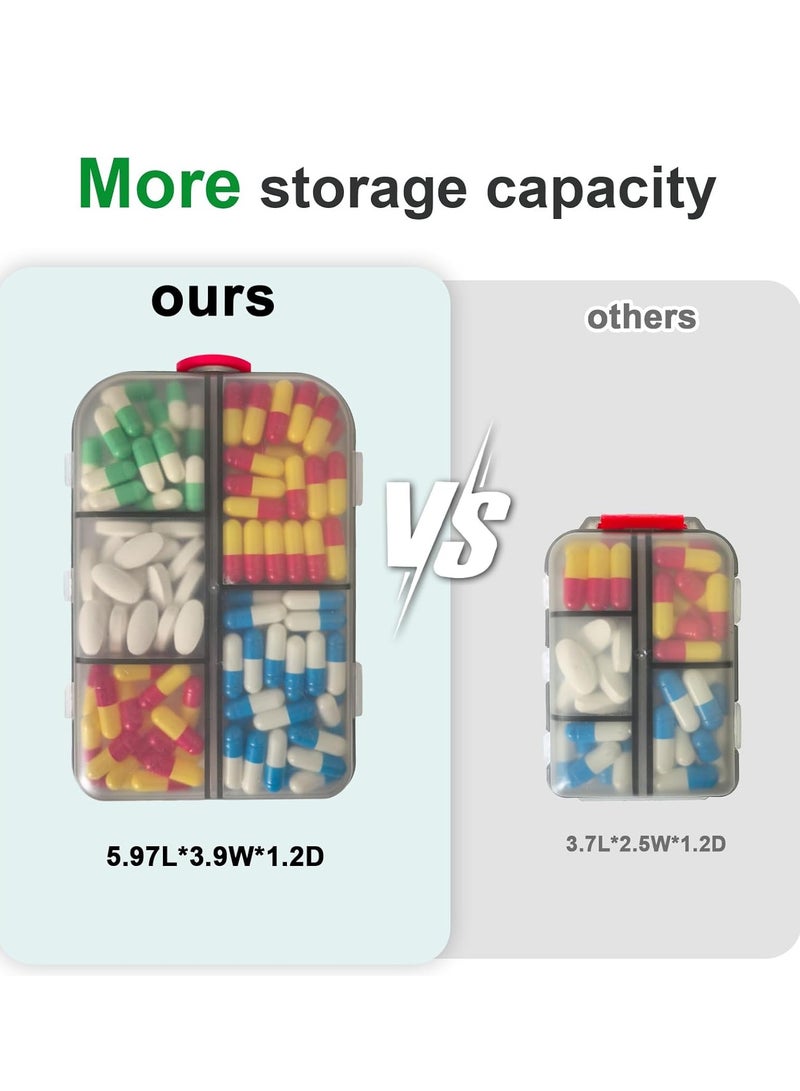 عام منظم حبوب منع الحمل الكبير مع الملصقات ، منظم حبوب منع الحمل ، حالة حبوب منع الحمل الأساسية للسفر - Image 5