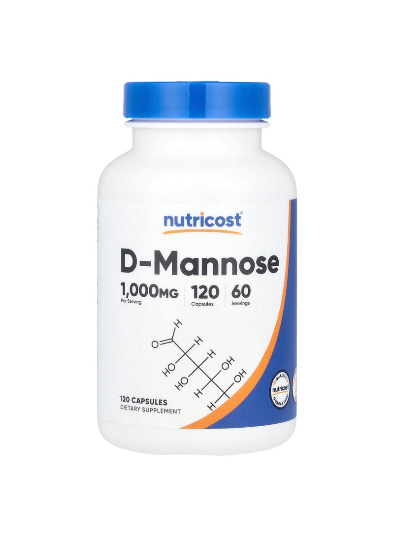 Nutricost D-Mannose, 120 Capsules (500 mg per Capsule)