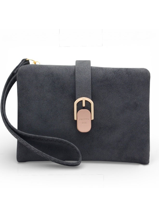 Prettyzys Elegant Women’s Wallet with Zipper & Snap Closure - Image 1