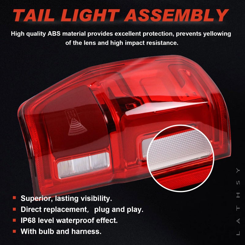 Lathsy LED Tail Light w/Blind Spot Compatible With 2019-2023 Ranger Left Driver Side Taillight Replace Part Number KB3Z13405G (Module NOT Included) - Image 4