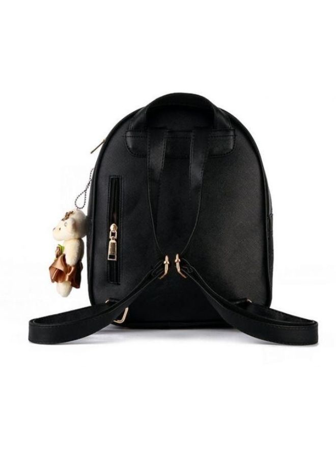حقيبة ظهر عصرية جديدة مع حقيبة ظهر بدلة دب للطلاب (أسود) - Image 1