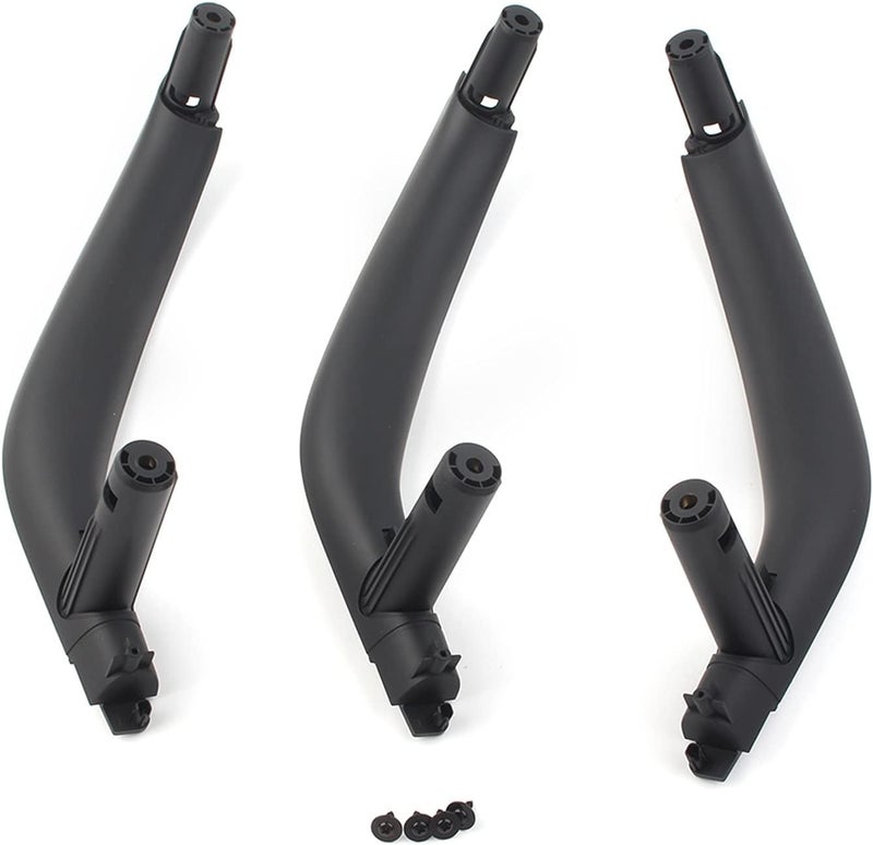 DEMULAX 3PCS RHD Black Car Door Handle Trim Cover for BMW - Image 1