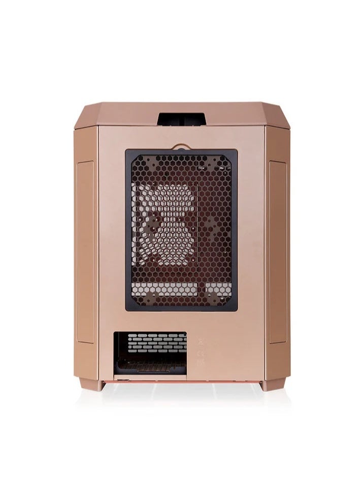 Thermaltake The Tower 600 Gravel Sand Mid Tower ATX PC Case, Vertical Octagonal Design, 3× Tempered Glass Panels, 420mm AIO Support, Up to 13× 120mm / 9× 140mm Fans, Hidden-Connector Motherboard Support | CA-1Z1-00MGWN-00 Gravel Sand - Image 4