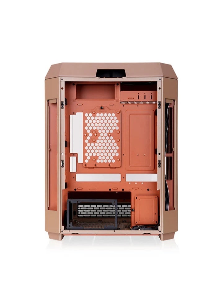 Thermaltake The Tower 600 Gravel Sand Mid Tower ATX PC Case, Vertical Octagonal Design, 3× Tempered Glass Panels, 420mm AIO Support, Up to 13× 120mm / 9× 140mm Fans, Hidden-Connector Motherboard Support | CA-1Z1-00MGWN-00 Gravel Sand - Image 5