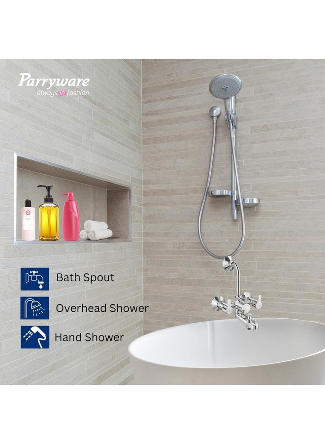 Parryware باريوير (T4617a1) خلاط حائط 3 في 1 كلاريت، فضي - Image 3