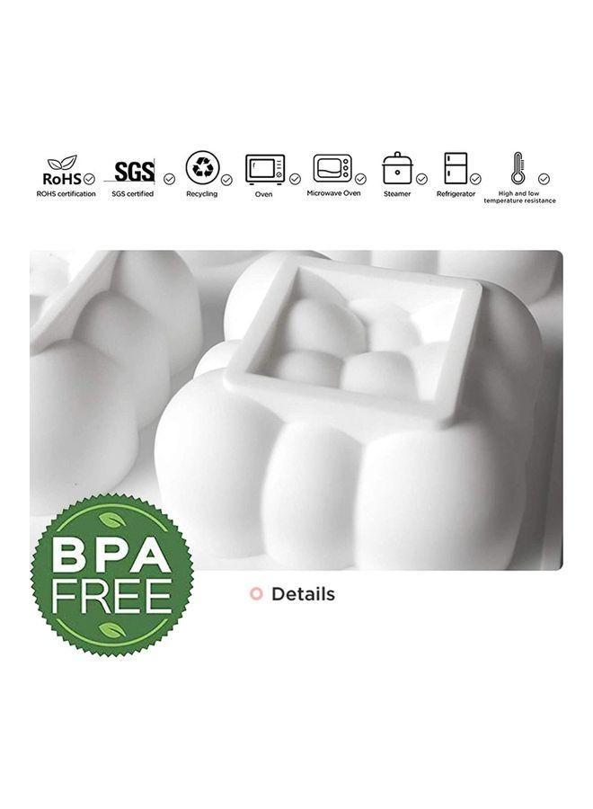 XiuWoo Cube Silicone Mold for Baking Chocolate Cake White 295 x 175mm - Image 3