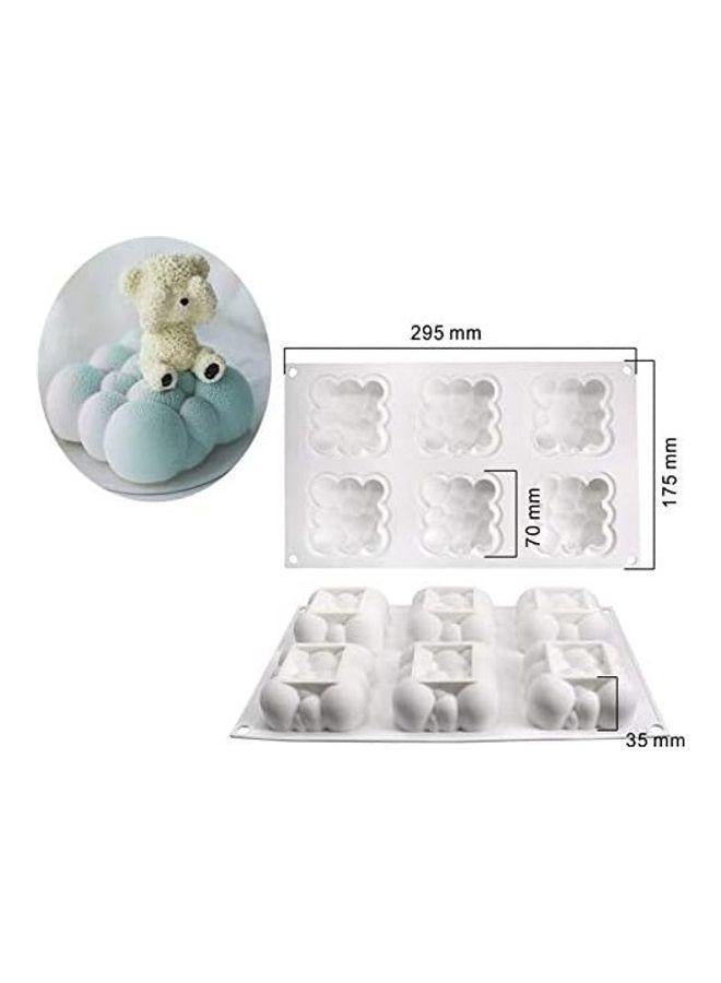 XiuWoo Cube Silicone Mold for Baking Chocolate Cake White 295 x 175mm - Image 2