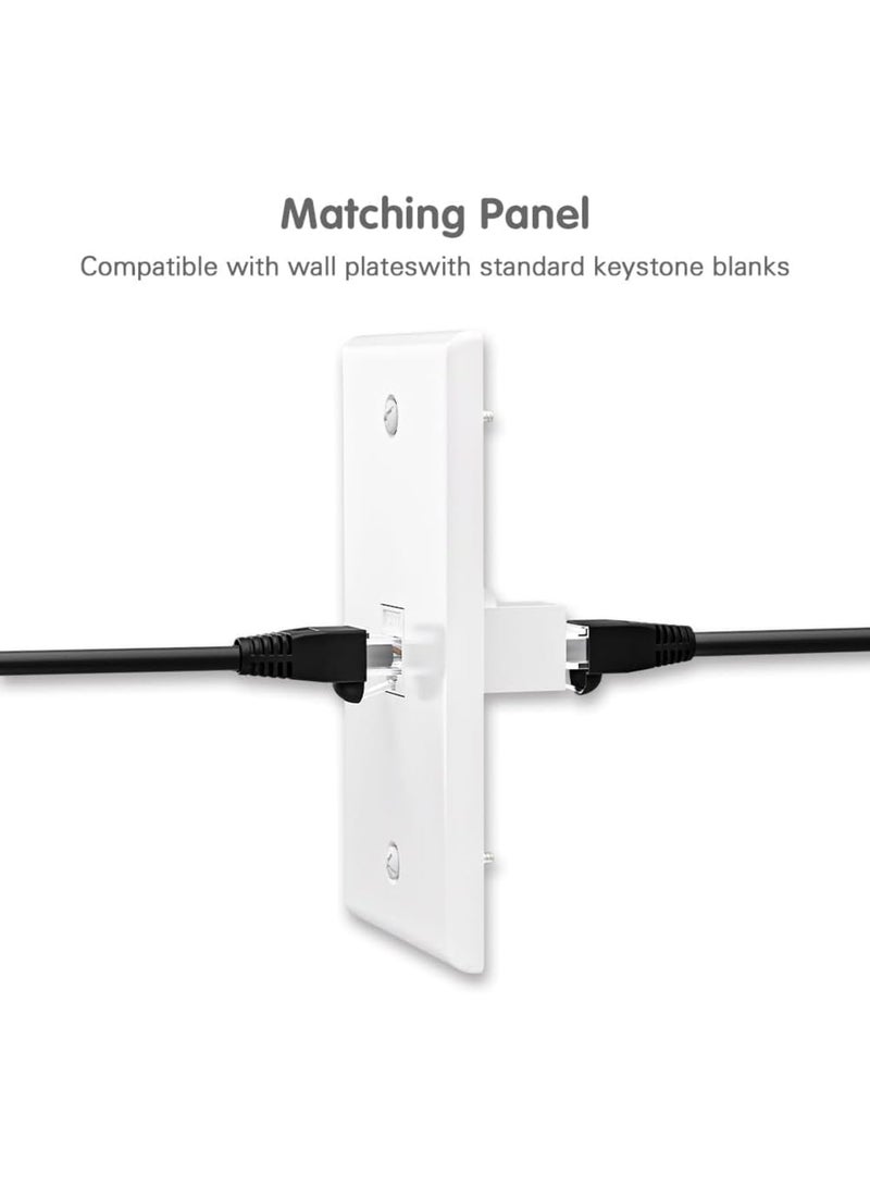 Excefore RJ45 Cat6 for Keystone Coupler 25-Pack, Female to Female Cat6 Keystone Jack, UTP Keystone Coupler Insert, Keystone Jack, White - Image 5