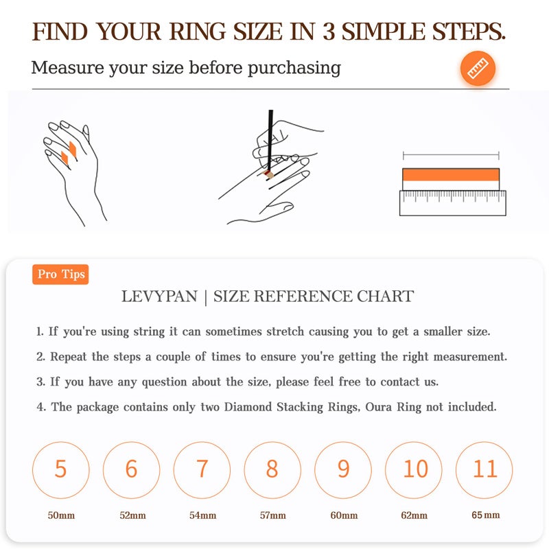 LevyPan 2-Pack 14K Gold Plated Stacking Rings for Oura Ring Gen 4/Gen 3, Cubic Zirconia Simulated oura ring stack Diamond Rings for Women - Image 5