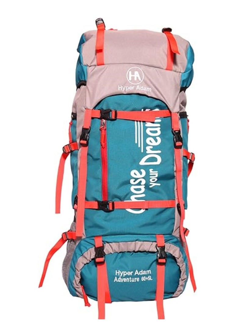 Hyper Adam TRAVEL BACKPACK FOR OUTDOOR SPORT HIKING TREKKING BAG CAMPING RUCKSACK - 65 L (BLUE-SHADE MAY VARY) - Image 1