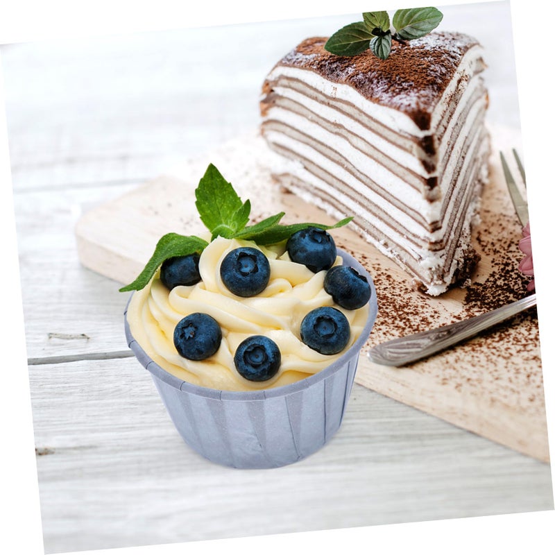High Temperature Resistant Greaseproof Paper Muffin Liners 100 Pieces Baking Cups for Cupcakes - Image 5