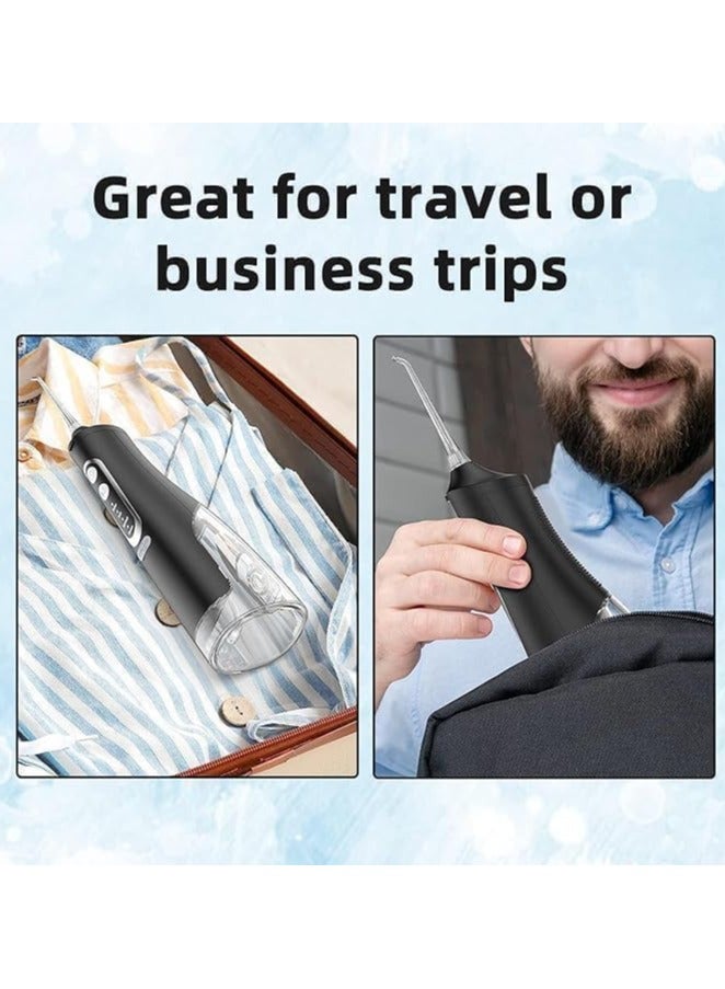 ACLIX Water Flosser, Cordless 310mL Professional Oral Irrigator, 360° Nozzle Rotation, Hidden Charging Port, 4 Modes 4 Jet Tips, IPX7 Waterproof, Easy-to-Clean (Black) - Image 4