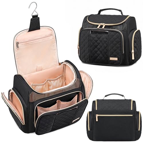 Tealari Large Toiletry Bag for Women Men,Bathroom Bag,Water Resistant Shower Bag,Makeup Bag,Portable Shower Caddy for College Dorm,Hanging Travel Toiletry Bag with Transparent Waterproof Phone Pocket - Image 1