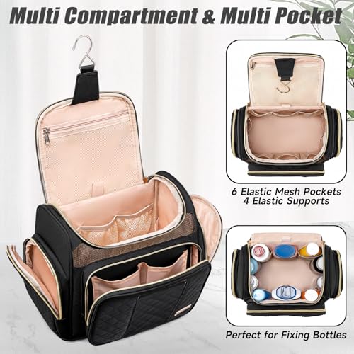 Tealari Large Toiletry Bag for Women Men,Bathroom Bag,Water Resistant Shower Bag,Makeup Bag,Portable Shower Caddy for College Dorm,Hanging Travel Toiletry Bag with Transparent Waterproof Phone Pocket - Image 5
