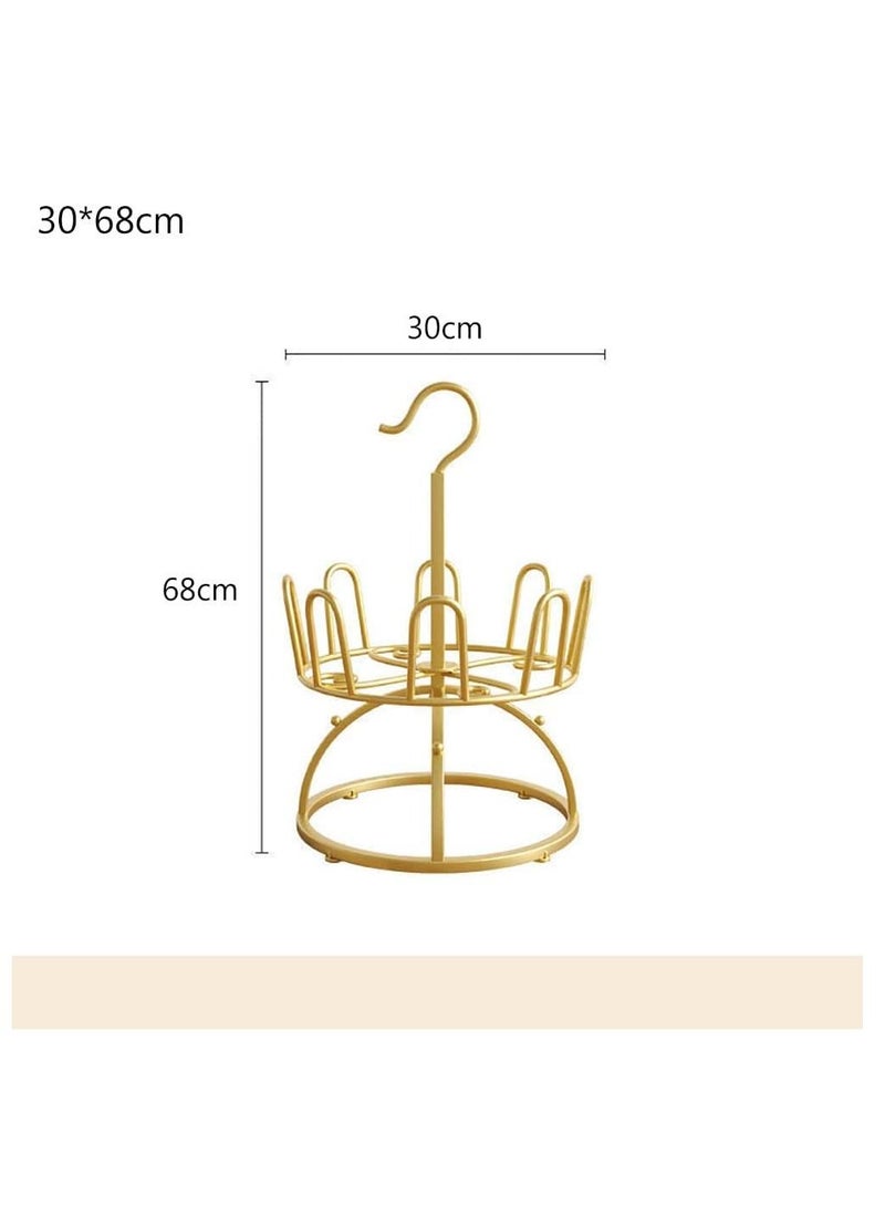 Shoe Drying Rack Dry Shoe Rack Organizer Hanger Outdoor Balcony Hanging Shoe Rack Rotating Iron Slipper Rack Floor-to-ceiling Multi-layer Sandal Shelf Drying Shoe Artifact - Image 2