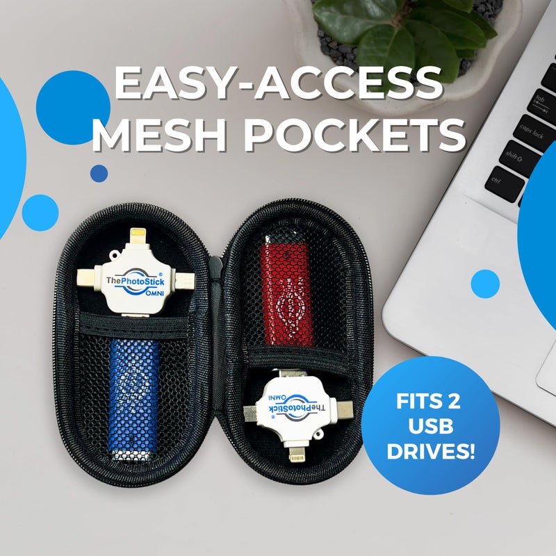 ThePhotoStickÂ® Omni 128GB + Protective Case | Secure Photo & Video Backup and Transfer | Digital File Organization | USB & Multiport Connection for Phones, Tablets and Computers | Water Resistant Case - Image 4