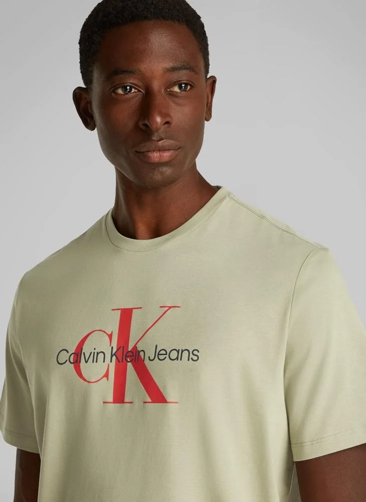 كالفن كلاين جينز Logo Print Crew Neck T-Shirt