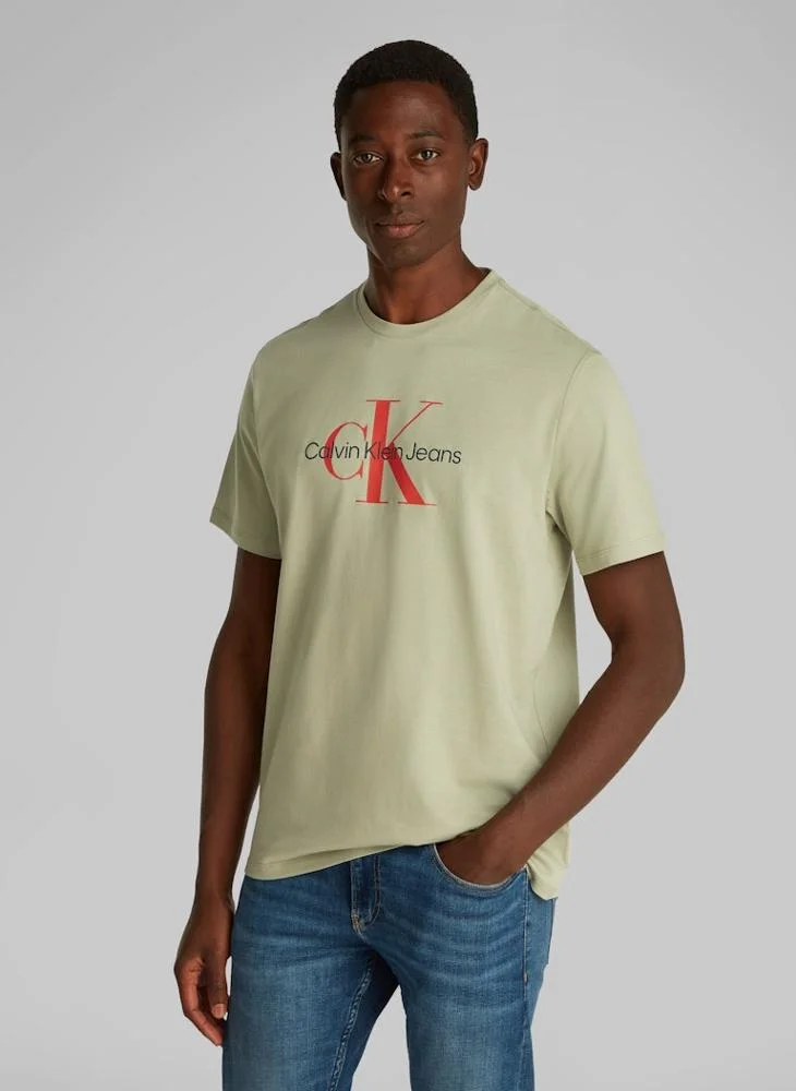 Calvin Klein Jeans Logo Print Crew Neck T-Shirt