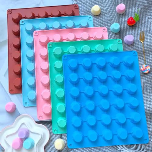 SHOAIB Mini Muffin and Cupcake Mould 30-Cavity Small Size Cupcakes Baking Tray Silicone Muffins Making Tray (1-Piece) - Image 5