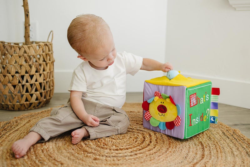 Genius Baby Toys Whats Inside Box - What's in The Box Toy - 7 Surprise Pieces - Educational Sensory Toys, 7" Square, Larger and More Pieces Than Most, Perfect Size for Small Hands, for Babies, Toddlers - Image 5