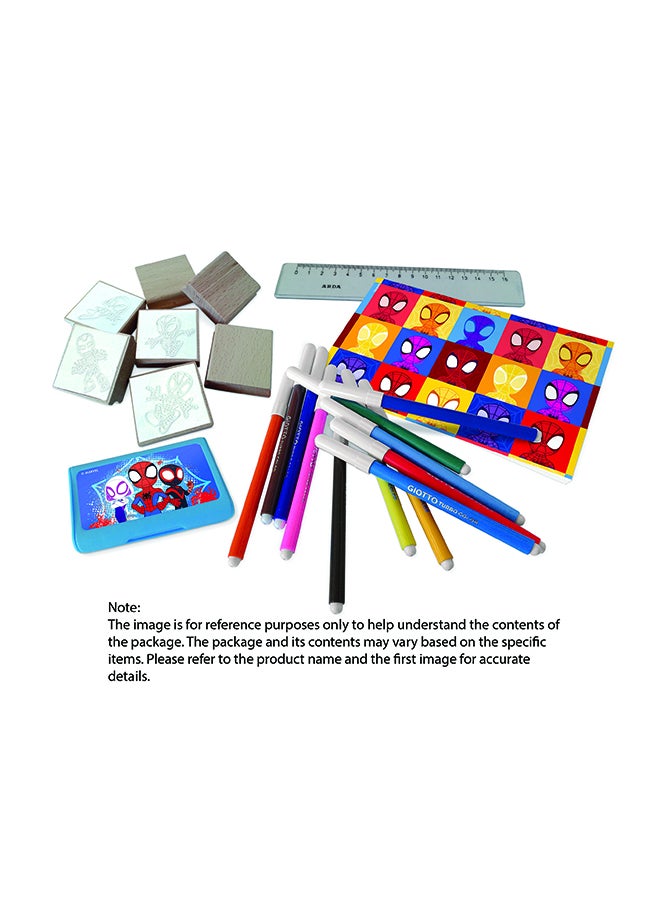 MULTIPRINT Paw Patrol House Creative Stamping And Coloring Set For Kids Includes 7 Wooden Stamps, Washable Ink, 7 Markers, Drawing Book And More Made In Italy  - Image 3