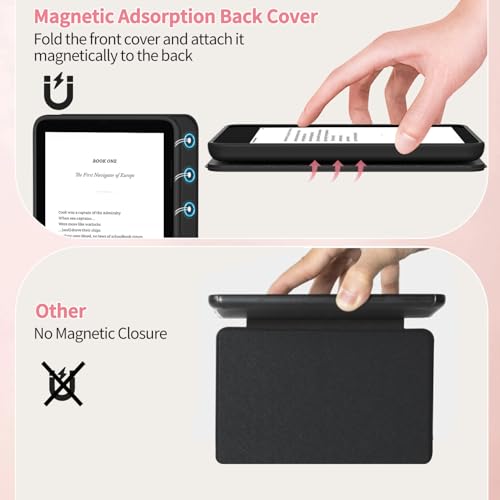 Sanyetral Protective Case with Magnetic TPU Back and Auto Wake/Sleep Function, Not for TCL Remarkable Nokia -Black - Image 5