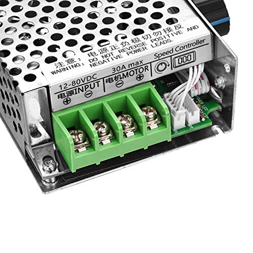 Greartisan 12V-80V 30A DC Motor Speed Controller PWM Variable Speed Regulator Governor Switch CCM6DS-D with Speed Control Knob - Image 3