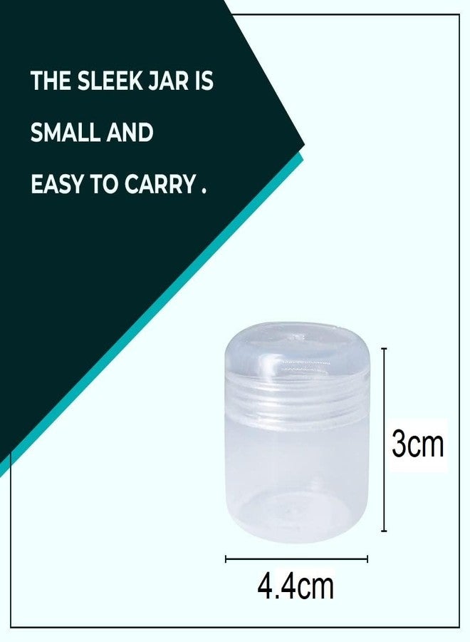 PUTHAK 20ml Clear Plastic Empty Jar | Transparent Storage Container for Makeup, Creams, Jewelry & Small Items | Screw Top Lid | Leak-Proof & Reusable (20ml- Pack Of 6) - Image 1