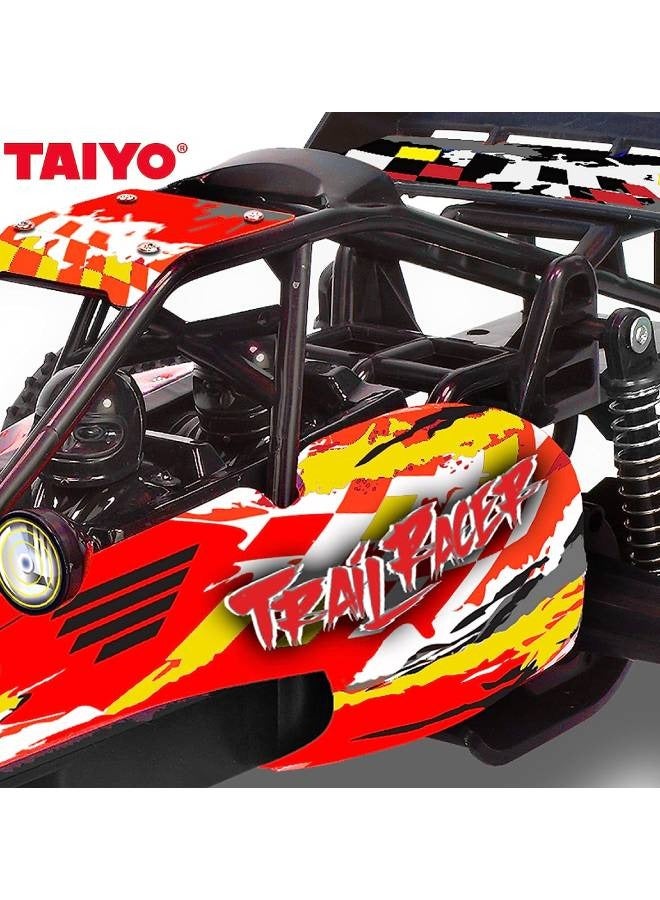 TAIYO RC Trail Racer Car, 1:8 Scale, Large High-Speed Remote Control Vehicle for Kids and Adults, 2.4GHz Off-Road Truck Toy, All-Terrain Electric Vehicle Gift with 2 Batteries - Image 4
