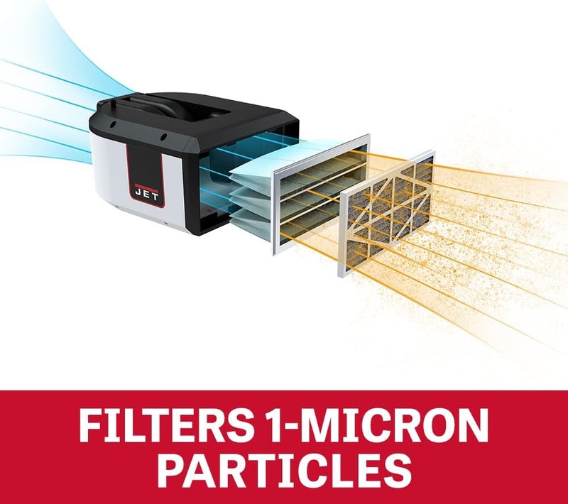 Jet JET Air Filtration System 1Micron Filter 1000 CFM 120V 1Ph Model AFS1000C  - Image 2
