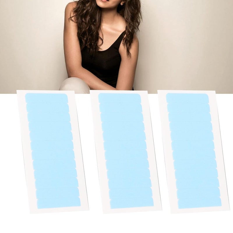 240pcs Hair Extension Tape, Double Sided Water Sweat Proof Replacement Wig Tapes, Breathable Comfortable Adhesive Tape with Strong Hold, Ideal for Hair Extensions, Wigs & Home (Blue) (Blue) - Image 5