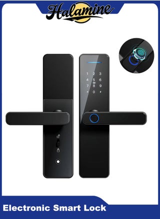 Electronic Smart Lock, WIFI App, fingerprint ,M1 card , Pass word or key 5-in-1 to unlock, Intelligent Biometric Fingerprint Aluminium Alloy Door Locks (Suitable for door thickness 3.5-4.5cm) Black - pzsku/ZE5A7B55784FE0A962E00Z/45/1751525753/96fbae4e-306f-4be5-ac9a-a380ed5f141f
