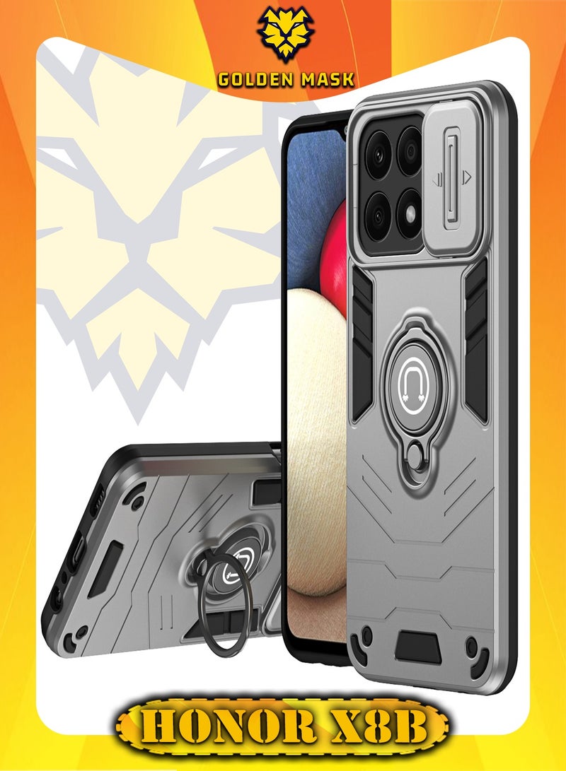 GOLDEN MASK GOLDEN MASK For Honor X8b Armored Window Bracket Camera Shield Cover Camera Lend Protection With Ringe (Grey)  - Image 2