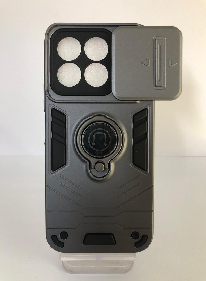 GOLDEN MASK GOLDEN MASK For Honor X8b Armored Window Bracket Camera Shield Cover Camera Lend Protection With Ringe (Grey)  - Image 1