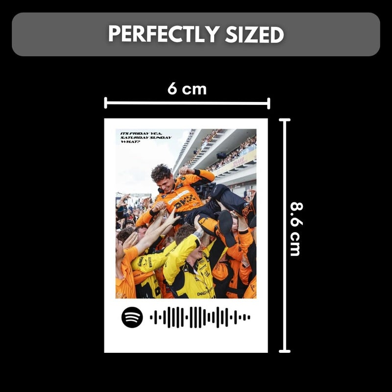 Funk You Lando Norris Poster | McLaren F1 Driver Lando Norris Posters (Set of 15) | McLaren Formula One Mini Poster (8 x 6 cm) F1 Posters for Phone Accessories, Bedroom, Office, room decoration - Image 3