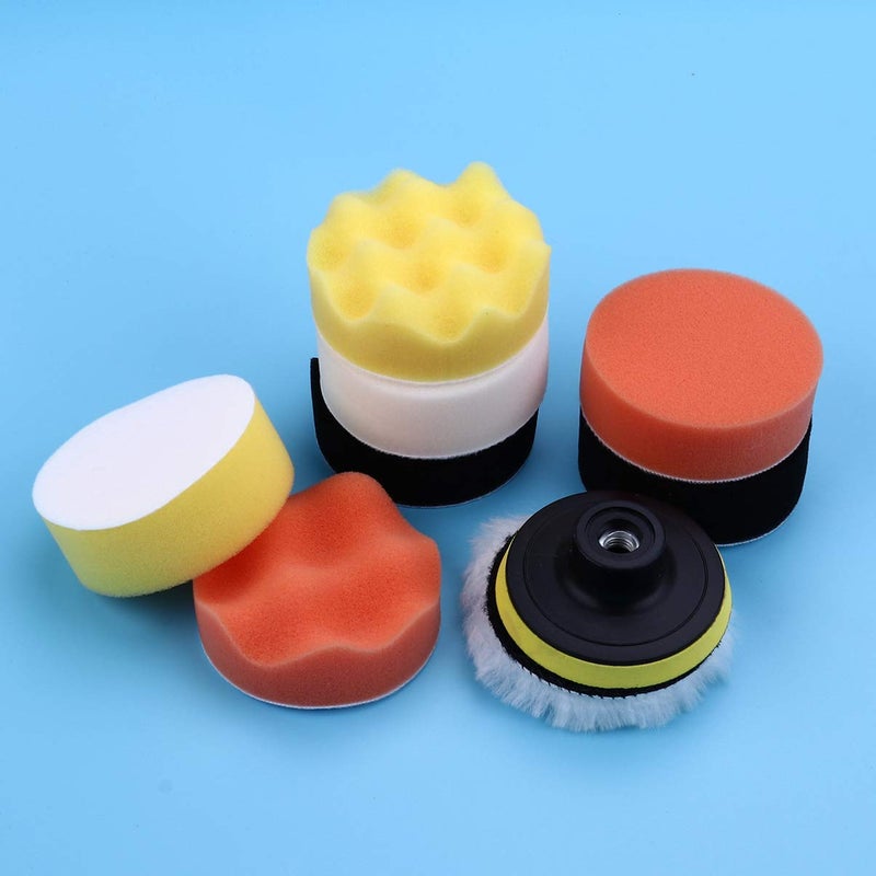 Professional Car Polishing Kit 10Pcs Buffing Disc Set Wool Pad Waxing Sealing - Image 3
