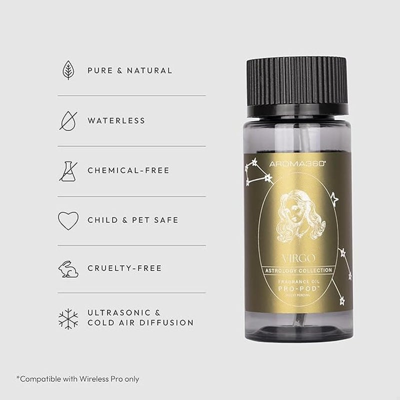AROMA360 Pro Pod - Fragrance Oil Inspired by Astrology - Scent Includes Gold Dust Peach, Seafoam Rose & Honeywood - Virgo, 50mL/1.7 fl oz - Image 2